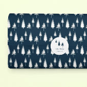 ネイビーブルー冬樹 ラッピングペーパー