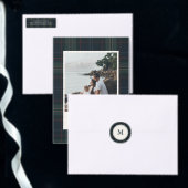 ネイビーエレガントブルーとグリーンプライドのモノグラム 紙コップ (この独立クリエイターのコレクションをカスタマイズ。)