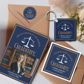 ネイビーブルー金ゴールドロースクール卒業記念 栓抜き