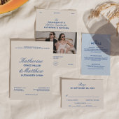 ロイヤルブルーの結婚式バー 台座サイン
