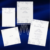 ネイビーボタニカルブライダルシャワーアクリルウェルカムサイン アクリルサイン