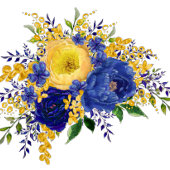 青と黄色の水色の牡丹結婚男 ネクタイ