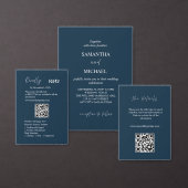ネイビーの結婚式の御礼カード カード (この独立クリエイターのコレクションをカスタマイズ。)