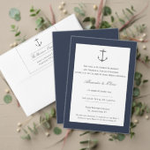 シンプル航海の結婚いかり | ネイビーブルー メニュー (この独立クリエイターのコレクションをカスタマイズ。テスト)