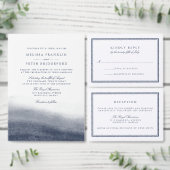 ネイビクラシックーとホワイトRSVP 出欠カード (この独立クリエイターのコレクションをカスタマイズ。)