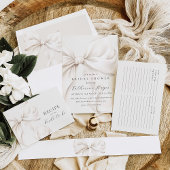 結エレガントび弓ブライダルシャワー 招待状