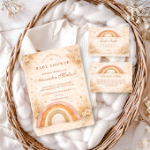 Neutral Boho Rainbow Baby Shower スタンダードカクテルナプキン