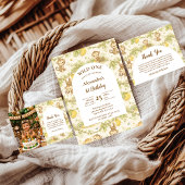 Photo Neutral Jungle Animals Wild One Birthday サンキューカード