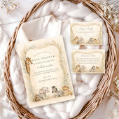 Neutral Safari Jungle Animals Diapper Raffle エンクロージャーカード