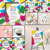 ニューキッドオンブロック カラフルベビーシャワー 招待状