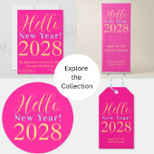 大晦日パーティーホットピンクシック ペーパープレート