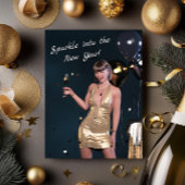 ニューイヤーイブパーティーの女の子のシークンドレス ペーパーボウル