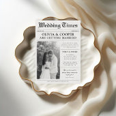 QRコードRSVP詳細新聞結婚の 招待状