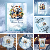 ノアの箱舟かわいい動物の青い男の子おばあちゃん 缶バッジ