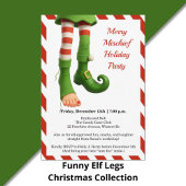 Funny Elf Legs Holiday Card | North Pole Mischief  シーズンカード