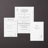 Nuptial Grace Catholic Wedding Invitation 招待状 (この独立クリエイターのコレクションをカスタマイズ。)