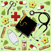 メッドスクールの卒業のお誘い 招待状