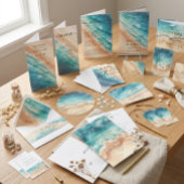 海ビーチサマーパーティーサンキューミニ エンクロージャーカード