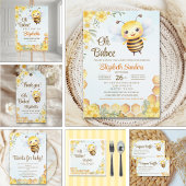 Oh Babee, Baby shower with Cute Wild bee 招待状
