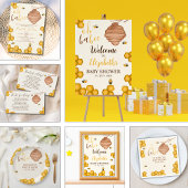 Oh Babee, Cute Watercolor Bee Baby shower ポスター