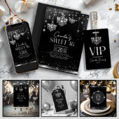 オールドハリウッドB & Wシャンデリアスウィート16 ID1108 ペーパープレート