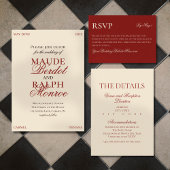 Modern Old Money Bold Red Love and Thanks Wedding  フェイバーバッグ