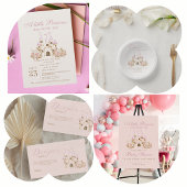 城プリンセスベビーシャワーおむつラッフル エンクロージャーカード