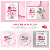 メロンのスイカに一つ1歳の誕生日 ラウンドシール