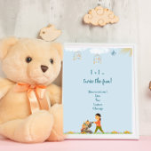 春ツインベビーシャワー招待状 招待状