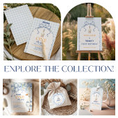 Boy First Birthday Invitation Silly Goose Blue 招待状