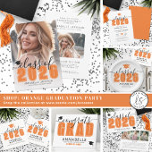 Orange Photo Graduation サンキューカード