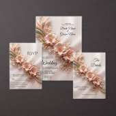 オレンジピーチエレガントフローラサンドストーンコースター コースター (この独立クリエイターのコレクションをカスタマイズ。)