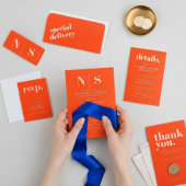 Minimalist Thank You simple elegant Orange Pink ワインラベル