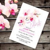 ウェルカムオーキッドフラワーフラワーズ60誕生日 台座サイン