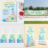 ハッピーイースターパステルパープルエッグ飾花 ラウンドシール