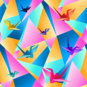 Origami Kaleidoscope ビーチタオル