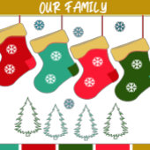 ヴィンテージ開花:レトロクリスマス住所 シール