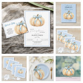 Our Little Pumpkin on the Way Fall Baby Shower Inv 招待状