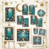 私たちは月のフローラ女の子のガーリー赤ちゃんシャワー上にいる スタンダードランチョンナプキン