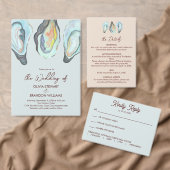 Oyster Roast Wedding Invitation, 出欠カード (この独立クリエイターのコレクションをカスタマイズ。)