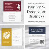 Painter & Decorator Painting Services Blue White 名刺