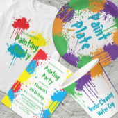 Painting Party Kids Birthday 招待状