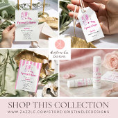 Pajamas and Prosecco Bridal Shower Pink Custom スクエアシール