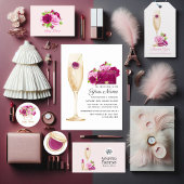 ブルゴーニュ&ピンクパリファッション ギフトタグ