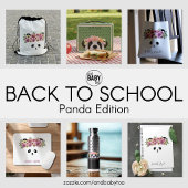 パンダテーマ素朴白黒 ラウンド壁時計