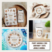 Party Animals 2nd Birthday | Cute Jungle Animal 招待状