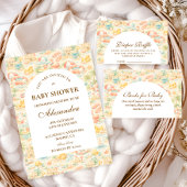 Pastel Beach Animals  Baby Shower 招待状