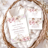 Pastel Blossom Baby Shower 招待状
