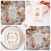 Pastel Cocoa Mug Cookie Merry Christmas ギフトタグ