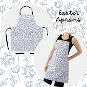 Blue Chicken Pattern Easter Gift Tag Personalized フェイバータグ